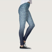 Denim kleur Retro Afdrukken Leggings (Rechts)