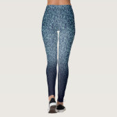 Denim kleur Retro Afdrukken Leggings (Achterkant)