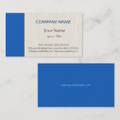Denim-kleurenprofessional elegant modern visitekaartje (Voorkant / Achterkant)