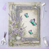 Denim & Lace Bloemen Fantasy Vlinders Decoupage Tissuepapier (Craft)