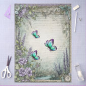 Denim & Lace Bloemen Fantasy Vlinders Decoupage Tissuepapier (Craft)