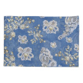 Denim - Lace Ivory Pearls herkent Patroon Kussensloop (Achterkant)