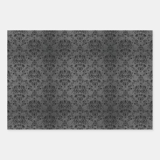 Denim Lace Mode Designer Texture Inpakpapier Vel (Voorkant)