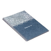 Denim & Lace Personalized Rustic Journal Notitiebo Notitieboek (Rechterzijde)