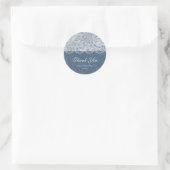 Denim & Lace Rustic Romance Shower Favor Sticker (Tas)