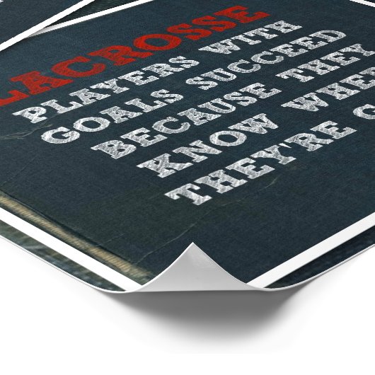 Denim Lacrosse Poster citeert Collage (Hoek)