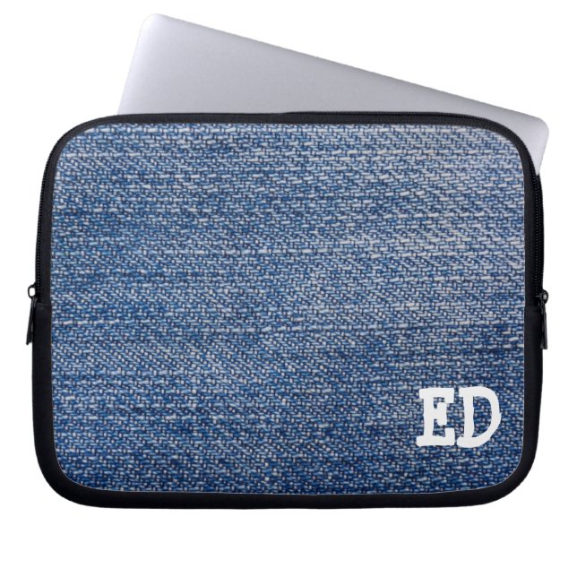 DENIM LAPTOP-SLAAP LAPTOP SLEEVE (Voorkant)