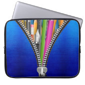 Denim Laptoptas met ritssluiting Graphic Laptop Sleeve (Voorkant)