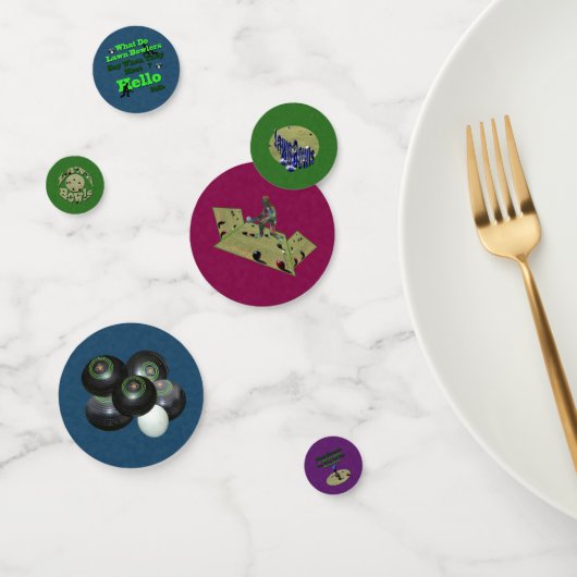 Denim Lawn Bowls, Birthday Table Confetti (Groep)