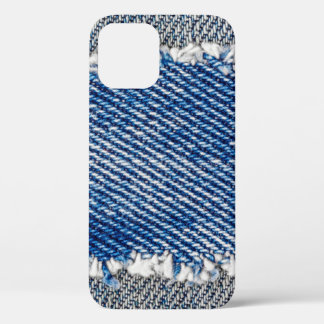 Denim lijst. Gedrukt denimweefsel met rand Case-Mate iPhone Case