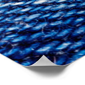 Denim lijst. Gedrukt denimweefsel met rand Poster (Hoek)