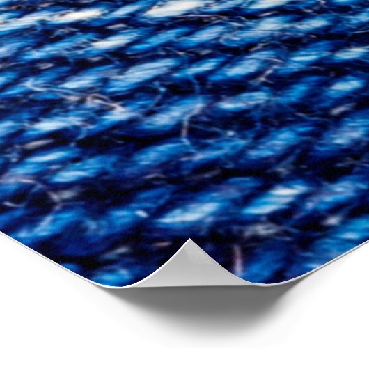 Denim lijst. Gedrukt denimweefsel met rand Poster (Hoek)