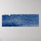 Denim lijst. Gedrukt denimweefsel met rand Poster (Voorkant)