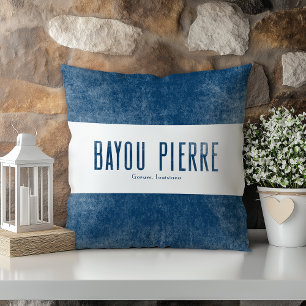 Denim Look Bayou Pierre Louisiana Staat Kussen