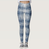 Denim Look Crackle Plaid Leggings (Voorkant)