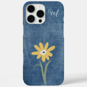 Denim Look Daisy Monogram Case-Mate iPhone Hoesje (Achterkant)