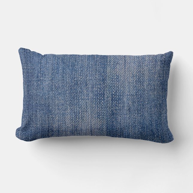 DENIM-LOOK LUMBAR PILLOW KUSSEN (Voorkant)