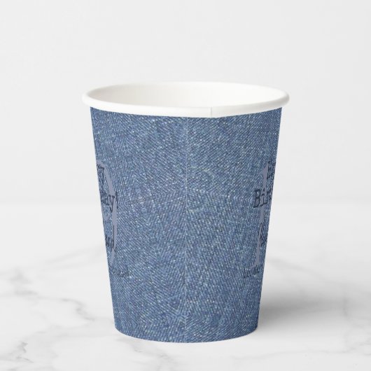 Denim look  Paper Cups HAMbyWG Papieren Bekers (Rechts)