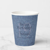 Denim look  Paper Cups HAMbyWG Papieren Bekers (Voorkant)