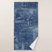 Denim-materiaal Badhanddoek (Badhanddoek)