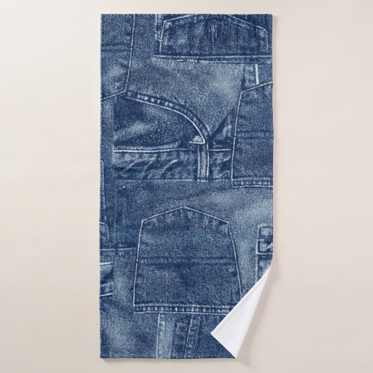Denim-materiaal Badhanddoek (Badhanddoek)