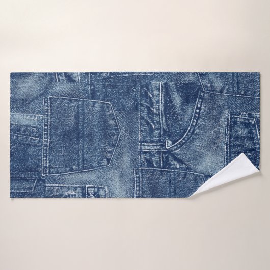Denim-materiaal Badhanddoek (Badhanddoek)