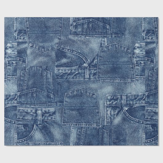 Denim-materiaal Cadeaupapier (Vlak)