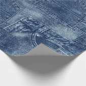Denim-materiaal Cadeaupapier (Hoek)