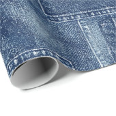 Denim-materiaal Cadeaupapier (Rol Hoek)