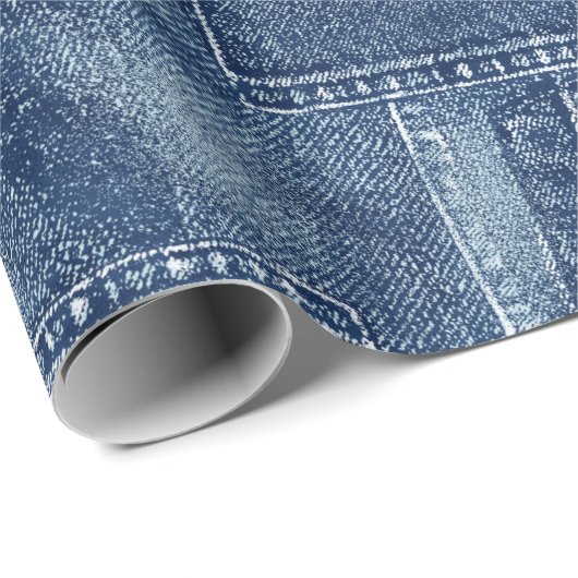 Denim-materiaal Cadeaupapier (Rol Hoek)