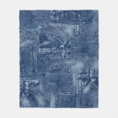 Denim-materiaal Fleece Deken (Voorkant)