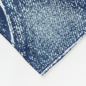 Denim-materiaal Fleece Deken (Hoek)