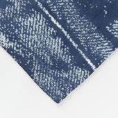 Denim materiaal in een patchwork pocket patroon. fleece deken (Hoek)