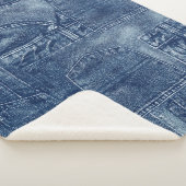 Denim-materiaal Sherpa Deken (3/4)