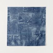 Denim-materiaal Wandkleed (Voorkant)