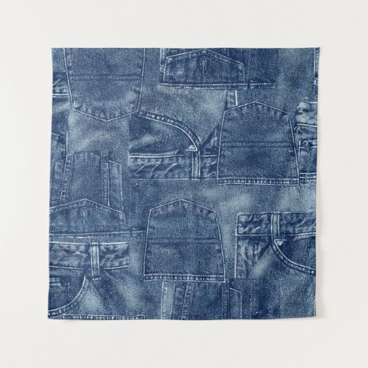 Denim-materiaal Wandkleed (Voorkant)