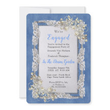 Denim met Cream Flower Lace en Pearls