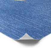 Denim met Cream Flower Lace Poster (Hoek)