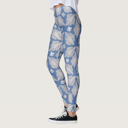 Denim met kant leggings (Links)