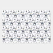 Denim Mode Kerstkerstkerstschilderij Inpakpapier Vel (Voorkant)