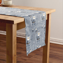 Denim Mode Kerstkerstkerstschilderij Korte Tafelloper