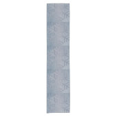 Denim Mode Snowflakes Korte Tafelloper (Voorkant)