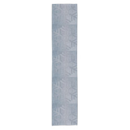 Denim Mode Snowflakes Korte Tafelloper
