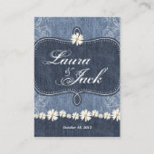 Denim n Daisies Wedding Response Kaart (Achterkant)