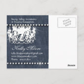 Denim 'n Diamonds Chandelier Blue Jean Briefkaart (Achterkant)