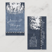 Denim n Diamonds Chandelier Rustic Visitekaartje (Voorkant / Achterkant)