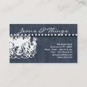 Denim n Diamonds Chandelier Rustic Visitekaartje (Achterkant)