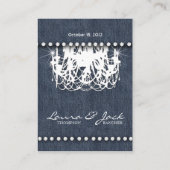Denim n Diamonds Wedding Response Kaart Kroonlucht (Achterkant)