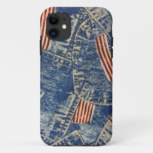Denim & Old Glory Case-Mate iPhone Case (Achterkant)