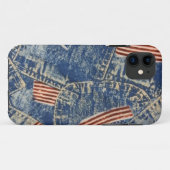 Denim & Old Glory Case-Mate iPhone Case (Achterkant (horizontaal))